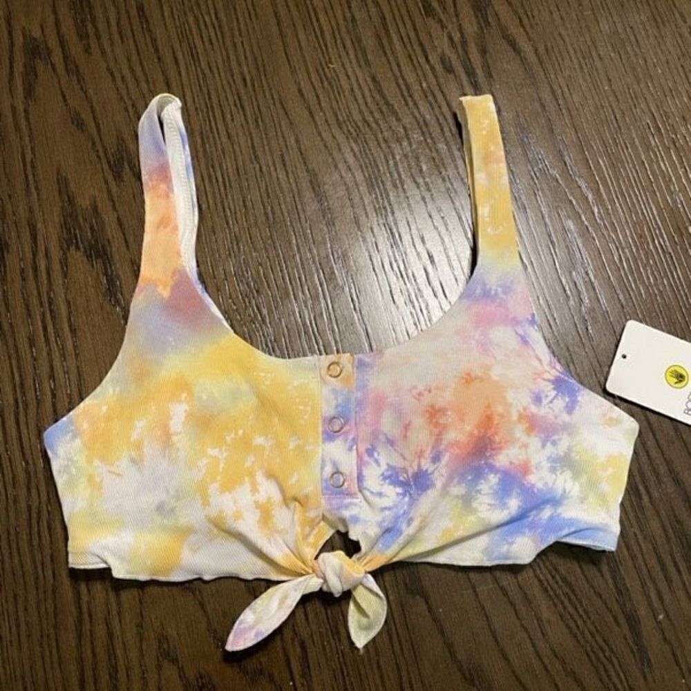 Body Glove illusion Kate tie dye bikini swim top, M NWT